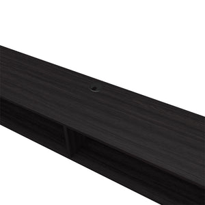 English Elm Fallston Wall-Mounted TV Stand Black — Sleek Floating Engineered Wood Media Console for Small Spaces B092P254738