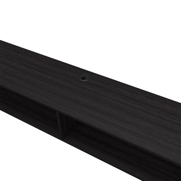 English Elm Fallston Wall-Mounted TV Stand Black — Sleek Floating Engineered Wood Media Console, Space-Saving Design B092P254738