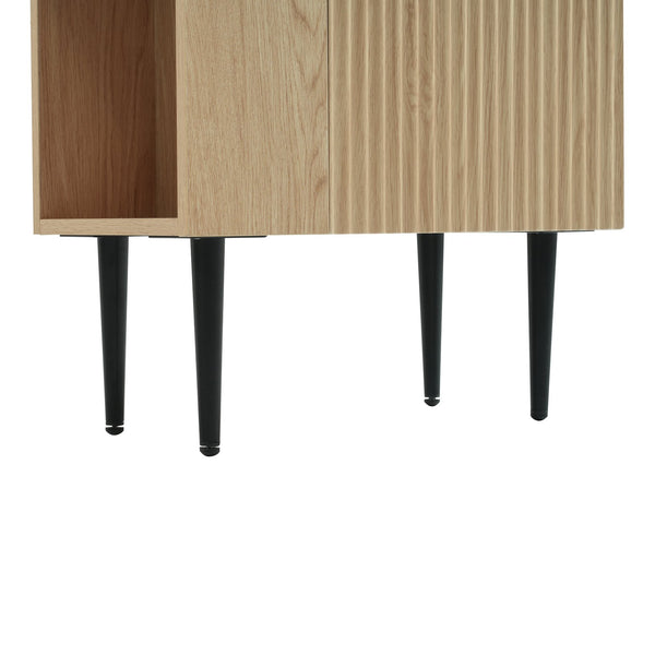 English Elm 21.6" Wood Left Side Storage Bathroom Vanity with Ceramic Sink, Soft-Close Door, Gold Handles, Modern SV000007AAD