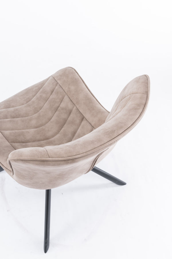 English Elm Mid-Century Modern Tufted Wingback Dining Chair Set Of 2 - Stylish Swivel Chairs For Home & Office T3903P405991