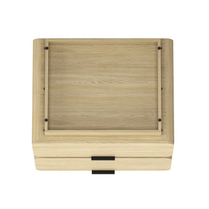 English Elm Chrystie 26" Nightstand with Two Full-Extension Drawers, Warm Wood Grain, Sleek Metal Pulls, Modern Profile Natural B365P398191