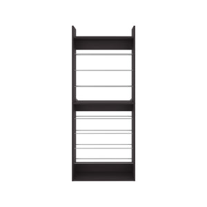 English Elm Ronald Slim 10-Tier Shoe Rack for Small Spaces — Freestanding MDF Organizer, Stylish Kronos Wengue Finish B070P337107