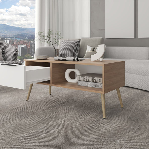 English Elm Lavelle Melamine Wood Coffee Table Compact Modern Design for Living Room Spaces B092P474477