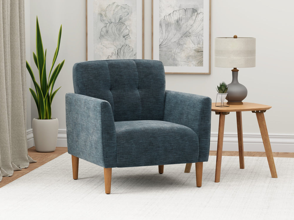 English Elm Wallace & Bay - Blue Accent Chair with Pacific Ocean Hue, Engineered Wood, Transitional Style, Easy-Care Comfort B2709P212531