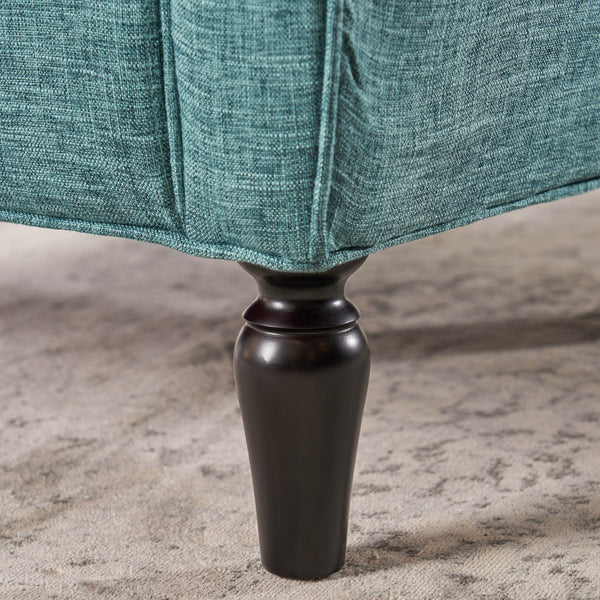 English Elm Christopher Knight Home® - CHAIR modern fabric lounge seat with compact 28.5x28.25x20.75 in dimensions, cozy supportive design Teal 63566.00TTWD