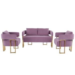 English Elm Ts Velvet Accent Chair with Gold Metal Legs Glam Art Deco Style for Living Room W2311S00008