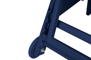 English Elm Lounge Chair Set: Oversized Navy Blue Chaise With Side Table, 5 Adjustable Positions & Wheels W2103P254653