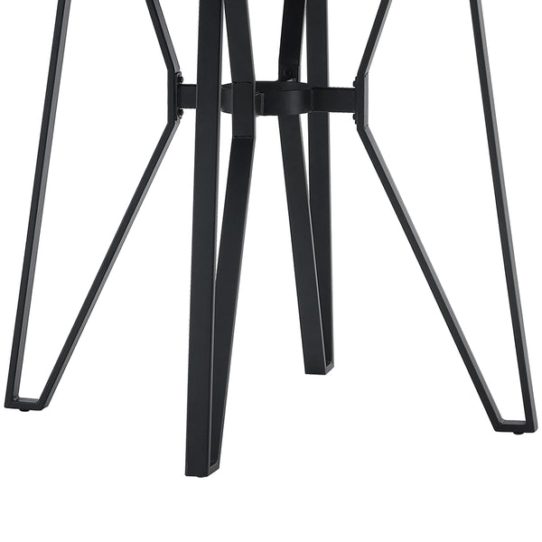 English Elm Christopher Knight Home® - Round Mid-Century Bar Table with Hairpin Metal Legs and Open Shelf, 46.85" Diameter, Stylish Dining Brown N771P205281W