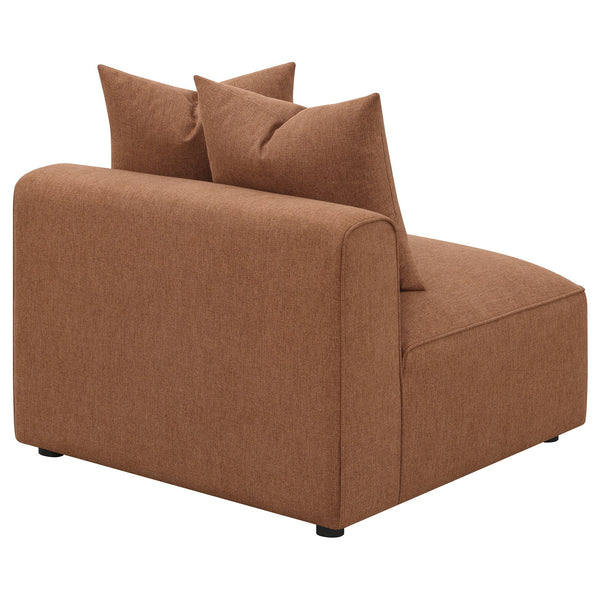 English Elm Colleen Terracotta Armless Chair With Pillows – Stylish, Modular Seating For Modern Interiors B062P358076