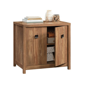 English Elm Library Base - Stylish Brown Herringbone Storage Solution For Compact Spaces, Home Office & Living Room B356P402670