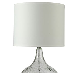 English Elm 24.5" Leann Glass Table Lamp - Clear Glass Column With Chrome Base, Perfect For Modern Décor & Lighting B072116093
