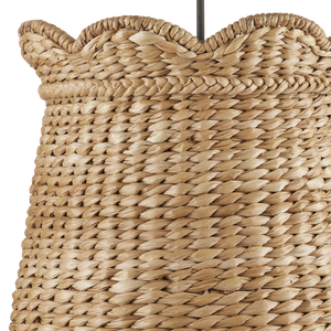 Annabelle Pendant - Artisan-Made Woven Light Fixture in Natural Water Hyacinth with Parisian Flair