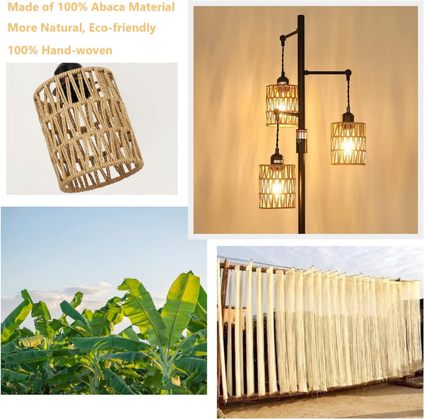 English Elm Floor Lamp - Elegant Rattan Design With Stepless Dimming, Perfect For Cozy Home Décor & Lighting W2738P185406