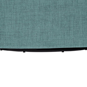 English Elm Solitude Skirted Swivel Accent Chair with Channel Tufting, Durable Polyester, 360° Metal Swivel, Plush Coil Seat Light Blue B050P390592