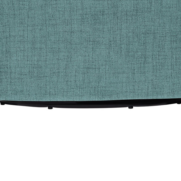 English Elm Solitude Skirted Swivel Accent Chair with Channel Tufting, Durable Polyester, 360° Metal Swivel, Plush Coil Seat Light Blue B050P390592