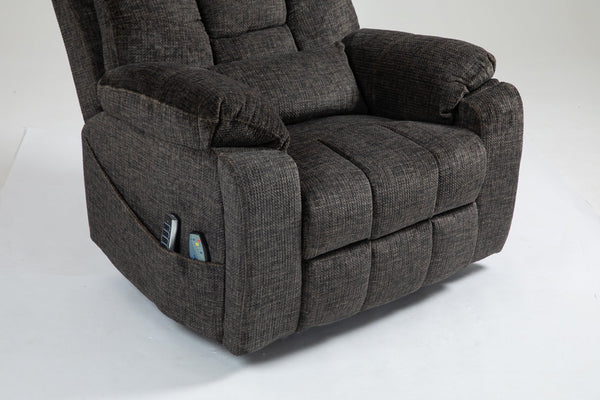 English Elm Old Age Electric Lift Chair - Full Recline, Heat & Massage, Heavy-Duty Foam, Dual Remote Controls W547S00051