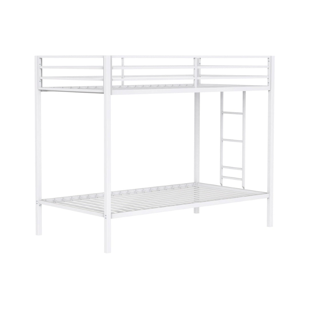 English Elm Metal Twin Over Full Bunk Bed Steel Frame with Guardrails for Kids or Guest Rooms B016P469269
