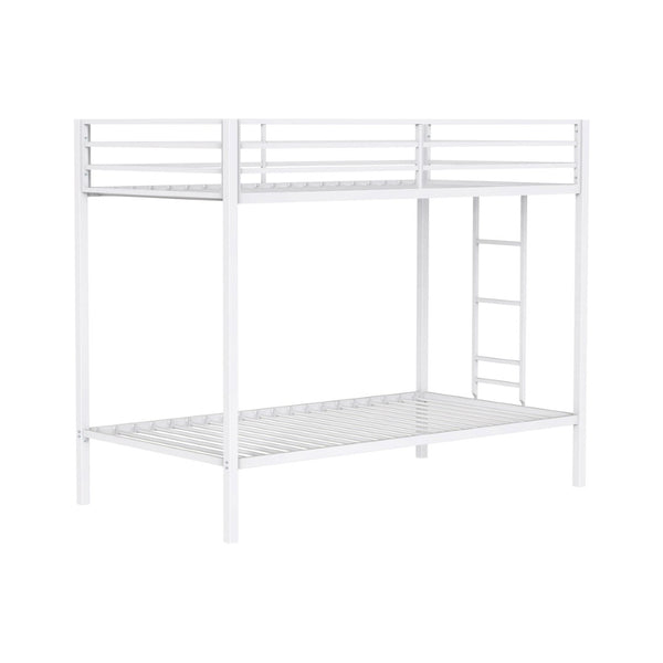 English Elm Metal Twin Over Full Bunk Bed Steel Frame with Guardrails for Kids or Guest Rooms B016P469269