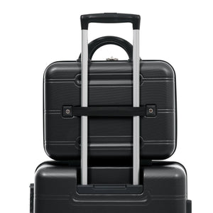 English Elm 6 Piece Hardshell Abs Travel Set with Spinner Wheels Combination Lock and Toiletry Bag N732P391465B