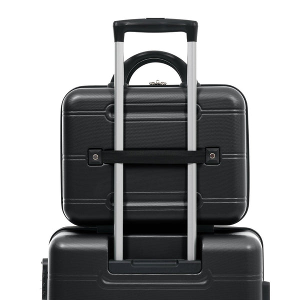 English Elm 6 Piece Hardshell Abs Travel Set with Spinner Wheels Combination Lock and Toiletry Bag N732P391465B