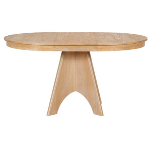 English Elm Trexm Rustic Farmhouse Extendable Dining Table Oak Veneer Drop Leaf Seats Six Natural Wood Wash N715P399861D