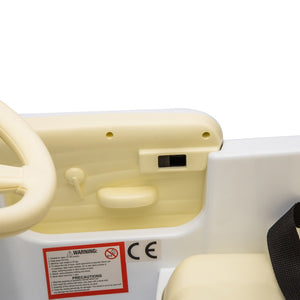 English Elm 12v Chevrolet 3100 Licensed Vintage Pickup Ride on Truck with Led Lights and Parent Remote White W1578P214179