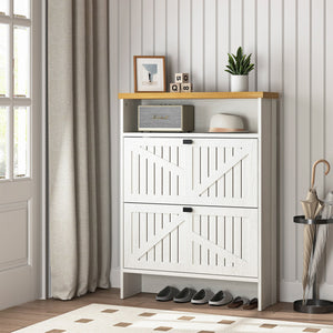 English Elm Multi-Functional Four-Layer Mdf Shoe Cabinet - Modern Minimalist Storage For Entryway Organization W3226P279088