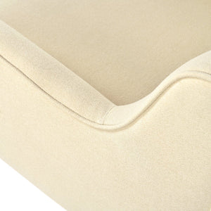 English Elm Christopher Knight Home® - Mid-Century Tufted Armchair with Solid Wood Legs, Ergonomic Foam Seating & Stain-Resistant Fabric Finish Beige N767P257565B
