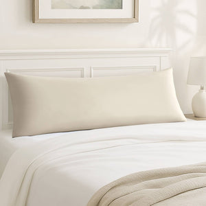 English Elm 1- Piece Full Body Cooling Pillow with Nylon Spandex Cover for Side Sleepers Neutral B035P482974