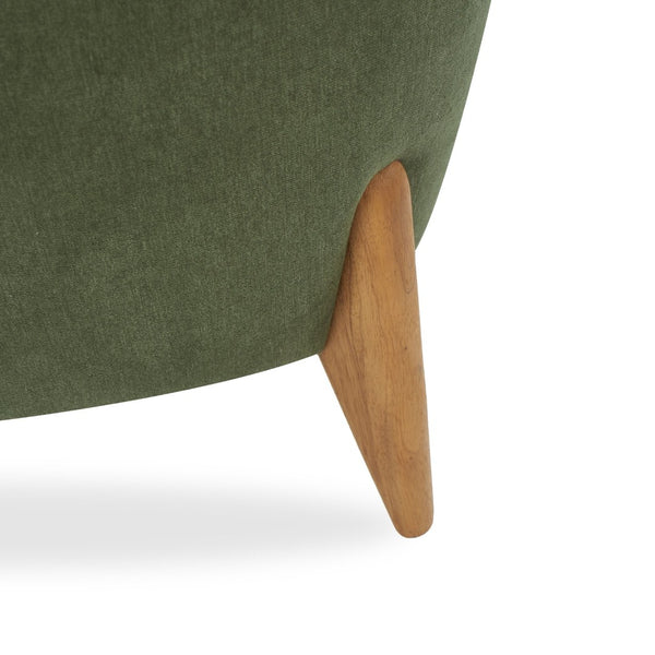 English Elm Accent Armchair Upholstered Low Profile Reading Chair with Lumbar Pillow Modern Living Room Seat Green W2308P462509