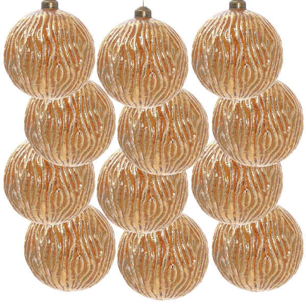 English Elm D3" Elegant Glass Christmas Ball Ornaments Set Of 12 - Sparkling Holiday Decor For Timeless Charm W2078P247886