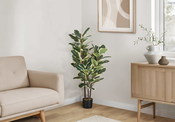 English Elm Artificial Oak Tree 47 Inch Faux Indoor Floor Plant with Real Touch Foliage B2710P220043