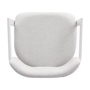 English Elm Christopher Knight Home® - Upholstered Dining Chairs Set of 2 with Iron Frame, Fabric Seat Cushions, Modern Compact Design Beige+White N779P281141B