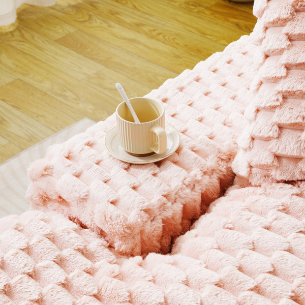 English Elm Pink Turtle Velvet Convertible Sofa: Plush, Stylish Twin-Seat With Chaise Lounge For Ultimate Comfort W3371S00028-GIGA