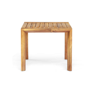 English Elm Christopher Knight Home® - LEAH Acacia 3-Piece Outdoor Chat Set with Water-Resistant Cushions and Slat Paneled Tabletop Brown 40 L x 25.75 W x 18.75 H 60915.00BRNDT