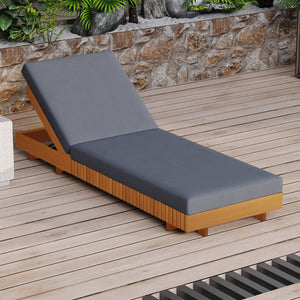 English Elm Christopher Knight Home® - Lounge Chaise Set - Solid Acacia Wood With Dark Grey Cushion, Ergonomic Design, Cream Version Available N770P281696C_65429.00CUSHDGRY