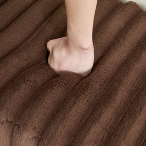 English Elm 49.2" Wide Faux Fur Flip Top Storage Bench with Black Metal Legs, Soft Foam Seat, Sturdy 275 lb Capacity Brown W3098P272530