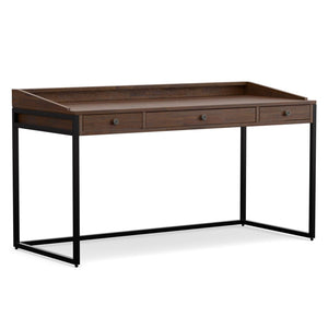 English Elm Ralston Handcrafted Desk In Distressed Charcoal Brown - Stylish, Functional, And Perfect For Small Spaces B136P159561-GIGA