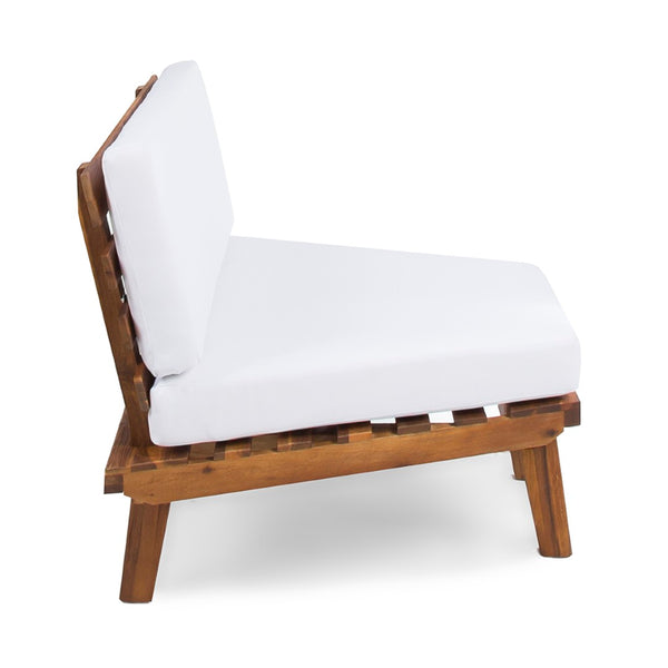 English Elm Hillcrest Solid Acacia Corner Sofa with Built-in Side Table for Outdoor Living 61288.00TSETSBWHI