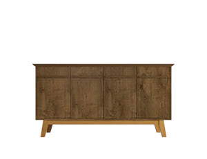 English Elm Yonkers 63" Sideboard with Soft-Close Doors and Removable Shelf, Beveled Top & Solid Wood Legs Rustic Brown B365P398257