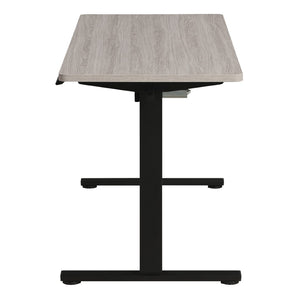 OSP Home Furnishings 59"w Sit to Stand Electric Desk with Memory Presets Steel Base and Built-in Storage Hook PMO6024B-LG