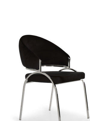 English Elm Ruby Modern Velvet Chair With Steel Legs - Stylish, Ergonomic, And Versatile For Any Space B009P241745-GIGA