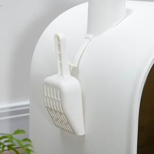 English Elm Pawhut Covered Cat Litter Box With Lid, Odor Control, Easy Clean Design For Indoor Cats & Kittens W2225P200610-GIGA