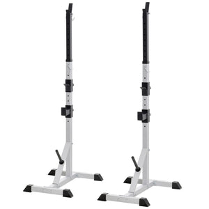 English Elm Soozier Adjustable Steel Squat and Bench Press Rack Pair for Home Gym 440 Lb W2225P249731