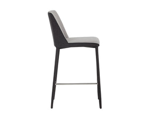 Sunpan Renee Modern Counter Stool in Armour Grey & Dark Slate - Sleek Design for Urban Dining Spaces