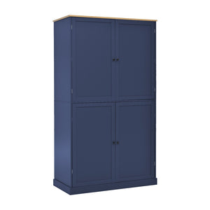 English Elm Topmax Freestanding Pantry Cabinet with Drawers Adjustable Shelves Kitchen Blue N717S000046C