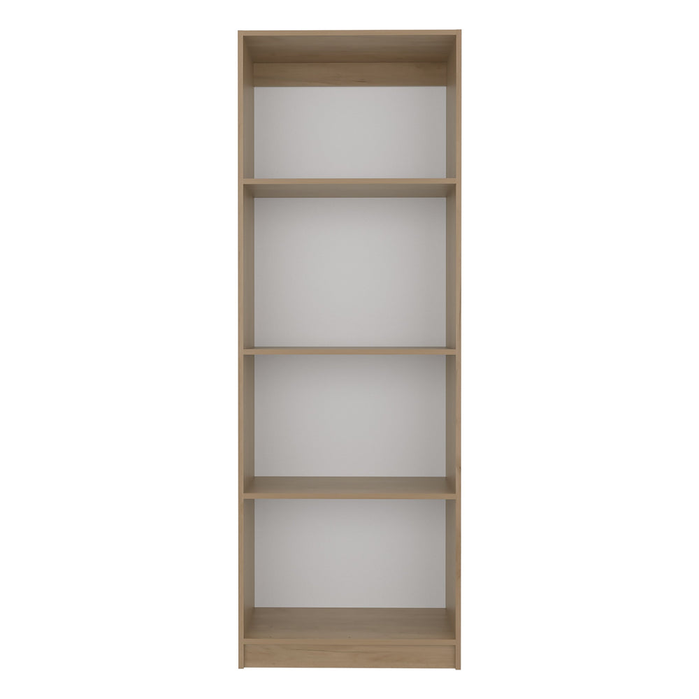 English Elm Home 5-Shelf Bookcase Modern Vertical Display Unit in Natural Oak Finish — Space-Saving, Sturdy MDF Storage for Books & Decor B200P335314