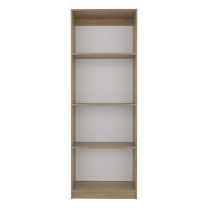 English Elm Home 5-Shelf Bookcase Modern Vertical Display Unit in Natural Oak Finish — Space-Saving, Sturdy MDF Storage for Books & Decor B200P335314