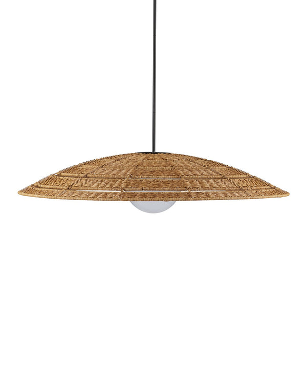 Currey & Company Barbary Small Outdoor Pendant Light – Hand-woven Wicker Design For Stylish Patios And Porches Natural All,Weather Wicker ,Metal ,Glass 9500-0018-currey-company