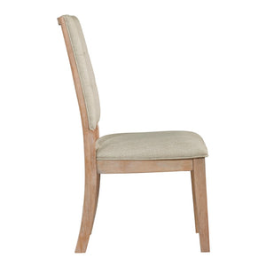 English Elm Light Oak Acacia Veneer 5 Piece Dining Set with Ladderback Chairs and Extension Leaf B011S01587
